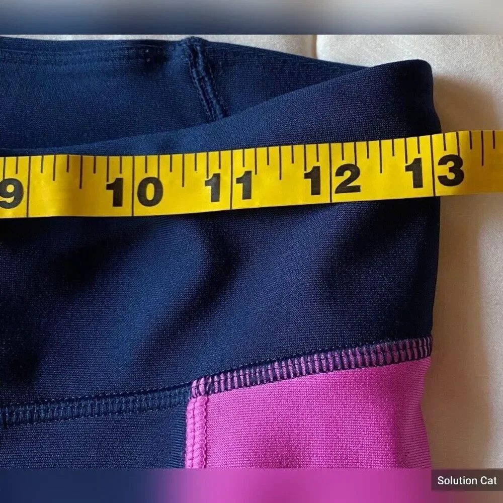 Under Armour Pants Women’s Medium Blue & Pink Athletic Compression - Picture 2 of 5